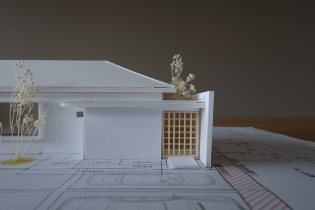 和モダンの平屋　模型